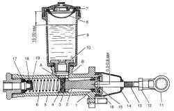 Главный цилиндр привода выключения сцепления