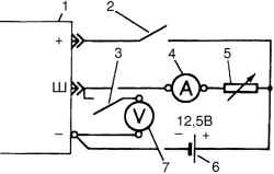Схема проверки падения напряжения в регуляторе напряжения