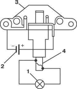 Схема проверки исправности регулятора напряжения