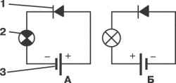 Электрическая схема проверки диодов